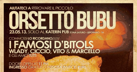 Più Bubu per tutti. I d'Bitols Giovedi 23 Maggio al Katerin Pub!!
