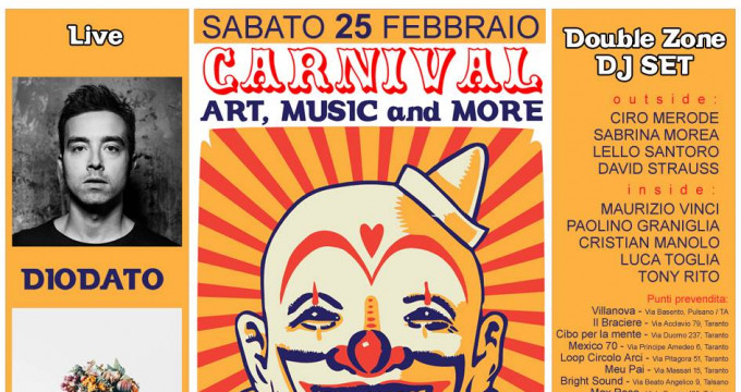 Carnival Party: Diodato live / Molla live / Double Zone Dj Set