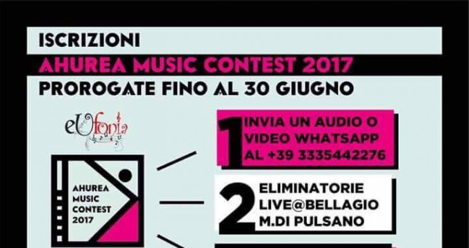 Ahurea Music Contest (concorso per cantanti e musicisti)